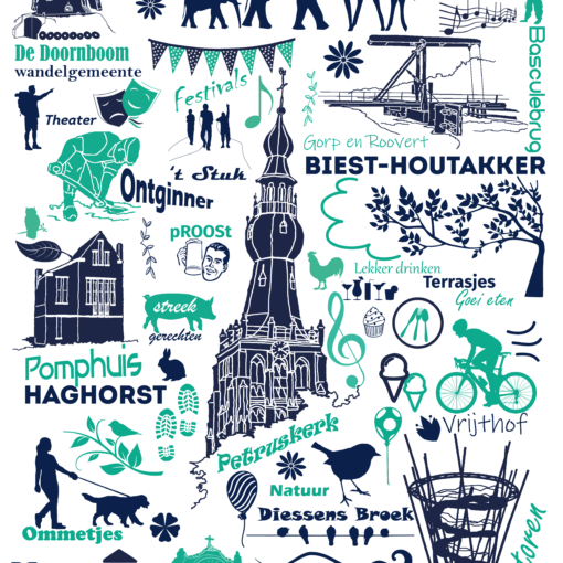 muurdecoratie Hilvarenbeek op canvas